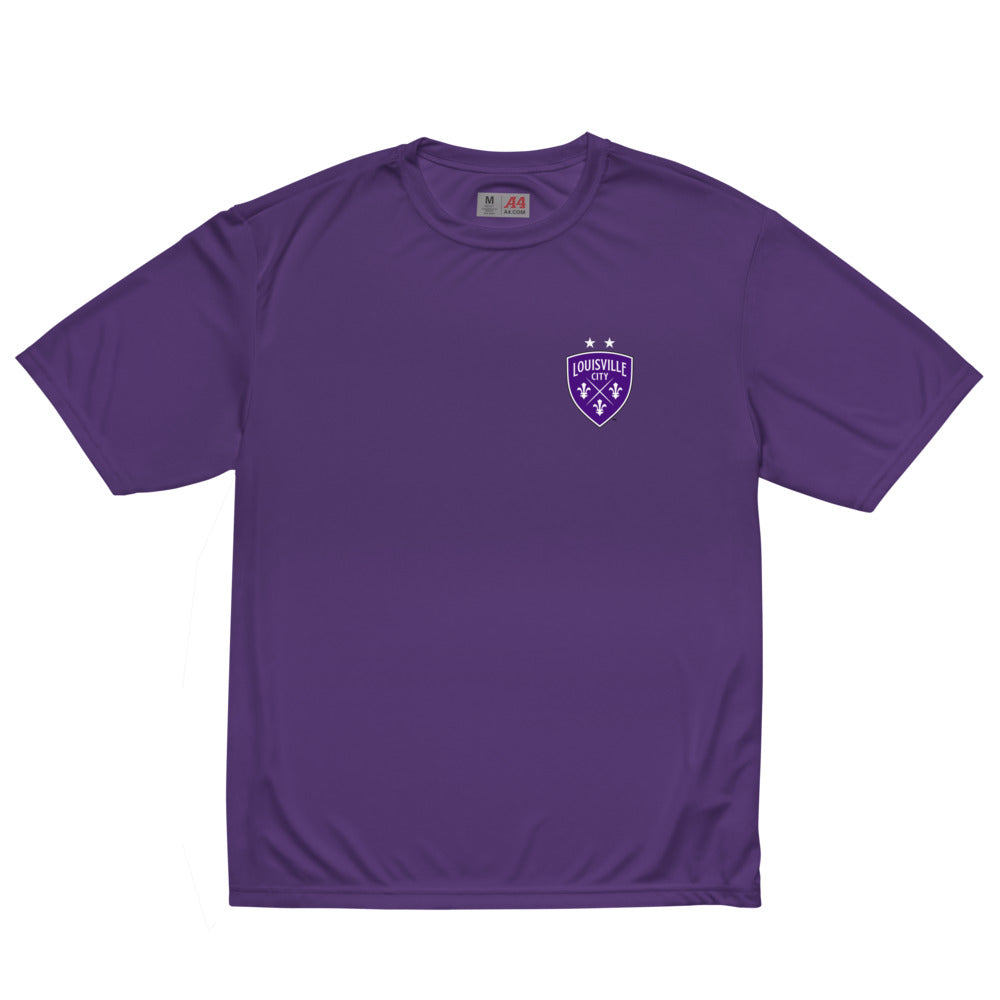 Louisville City FC LC Crest Unisex Performance Crew Neck T-shirt Purple