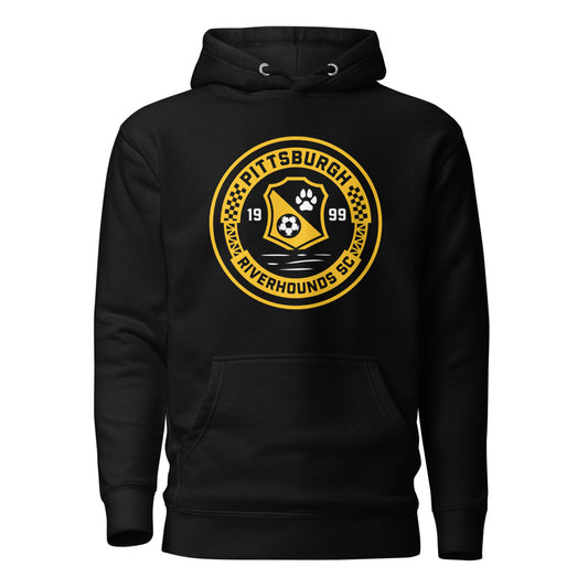 Pittsburgh Riverhounds SC Crest Cotton Heritage Premium Hoodie Black