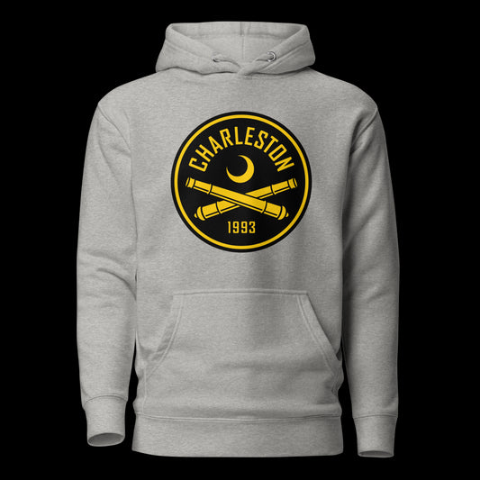 Charleston battery crest cotton heritage premium hoodie - carbon grey