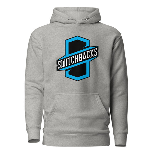 Colorado springs switchbacks crest cotton heritage premium hoodie - carbon grey