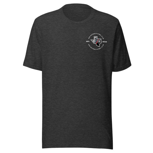 San Antonio FC Left Chest Infinity State T-Shirt Dark Grey Heather