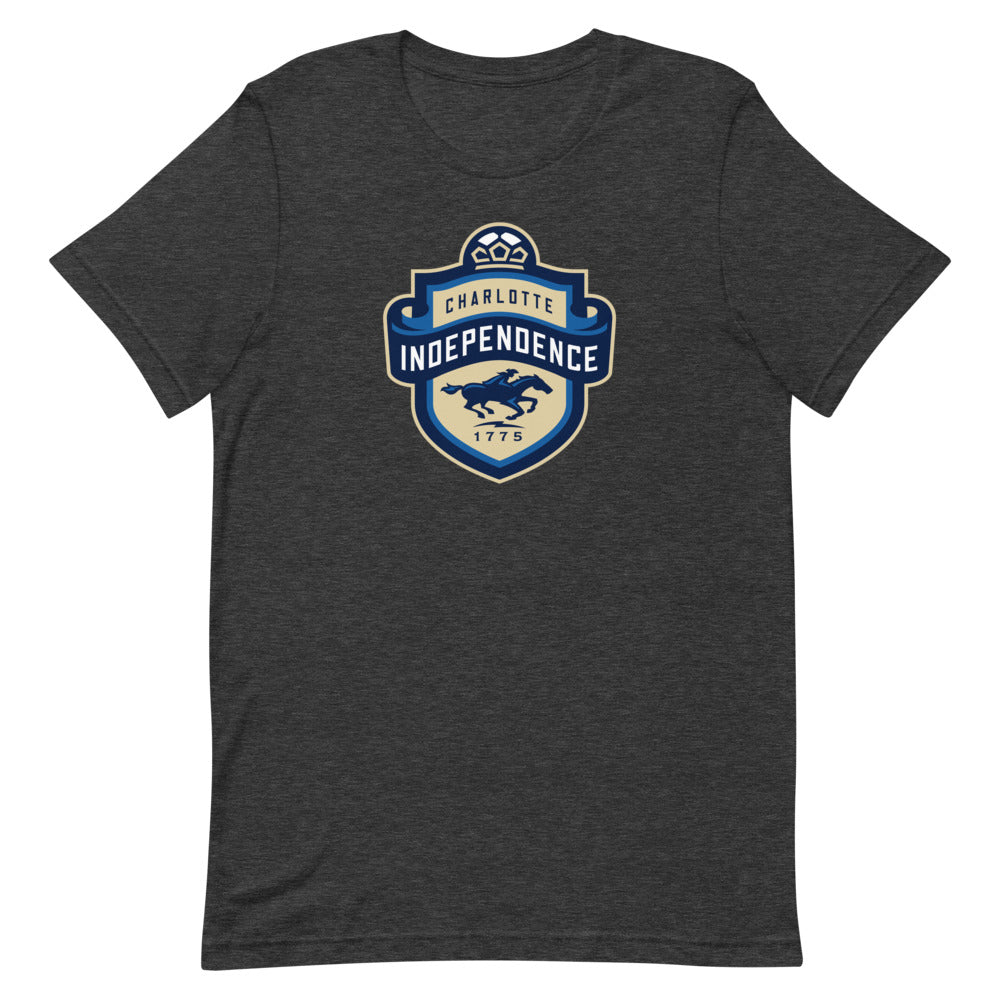 Charlotte Independence Crest Adult T-Shirt Dark Grey Heather