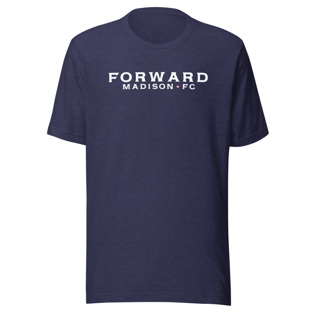 Forward Madison FC Wordmark Adult T-Shirt Heather Midnight Navy