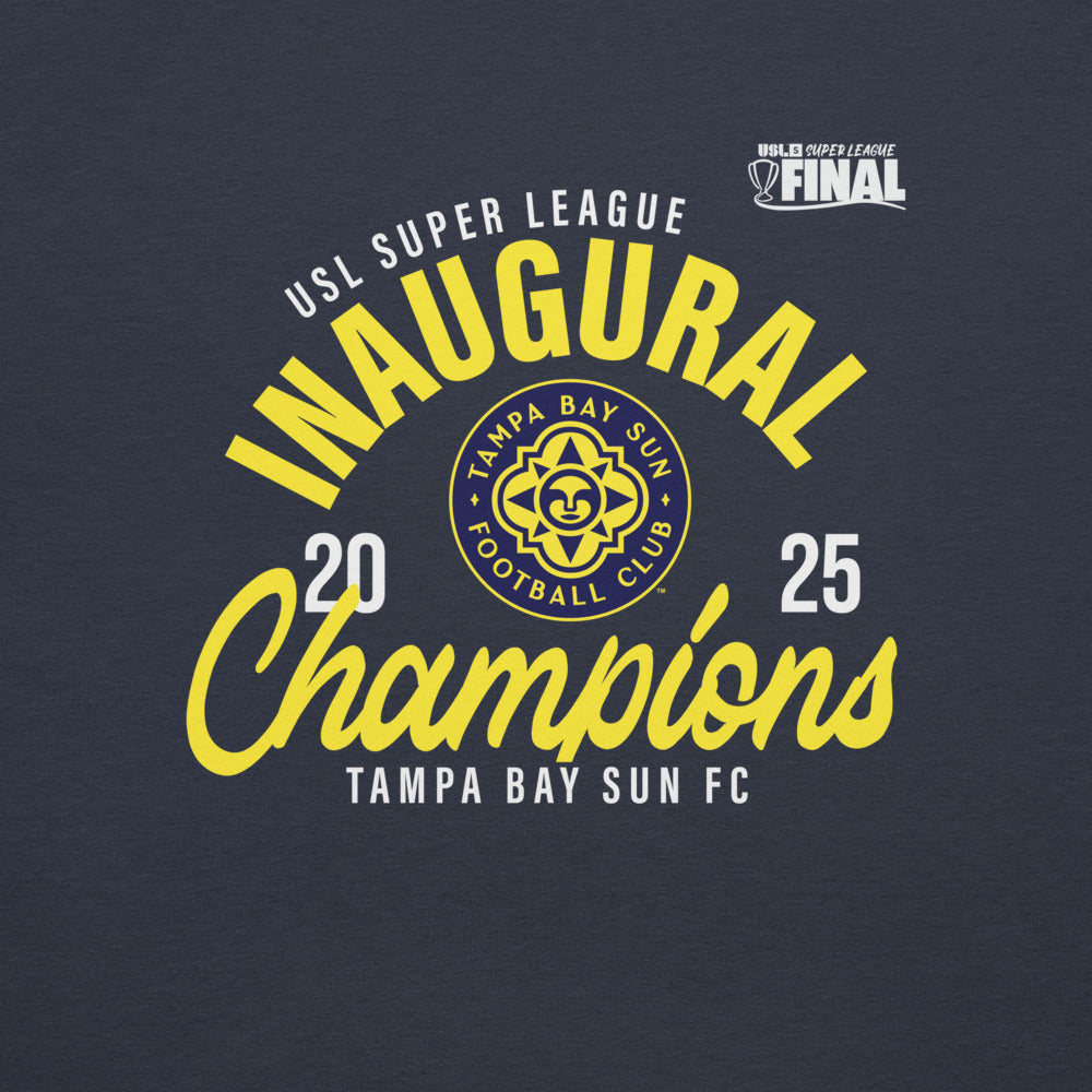 Tampa Bay Sun FC 2025 USL Super League Champion Adult T-Shirt