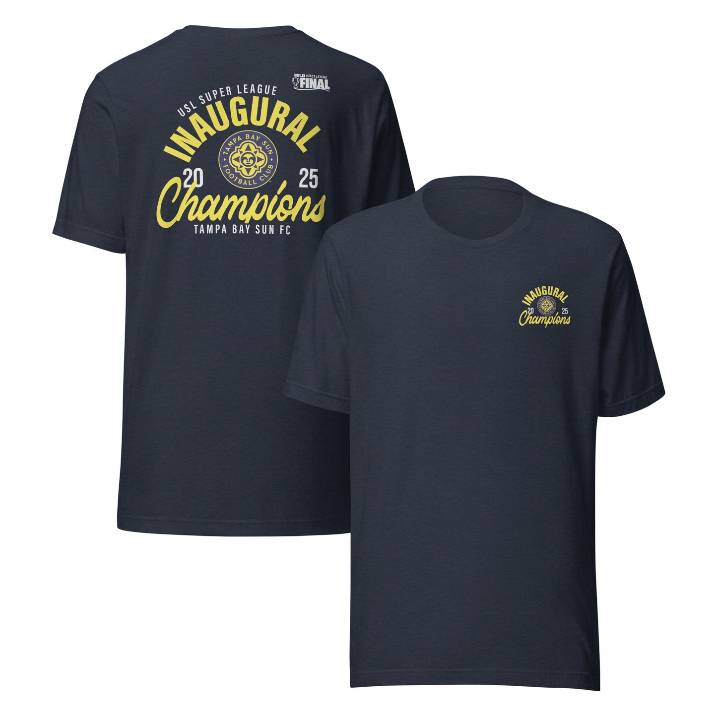 Tampa Bay Sun FC 2025 USL Super League Champion Adult T-Shirt