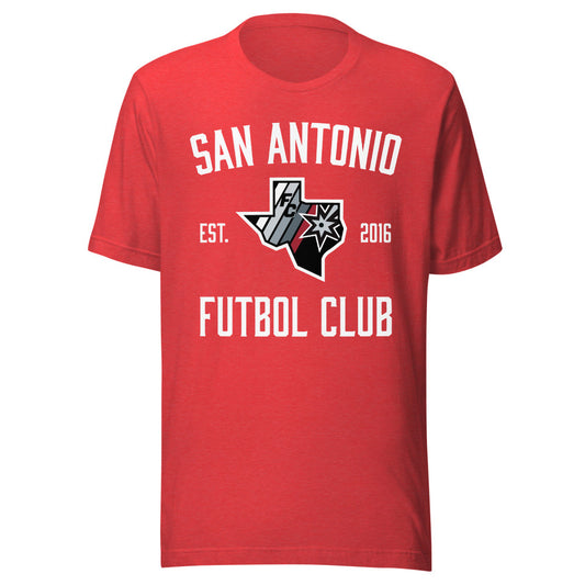 San Antonio FC State Lockup Adult Short Sleeve T-Shirt