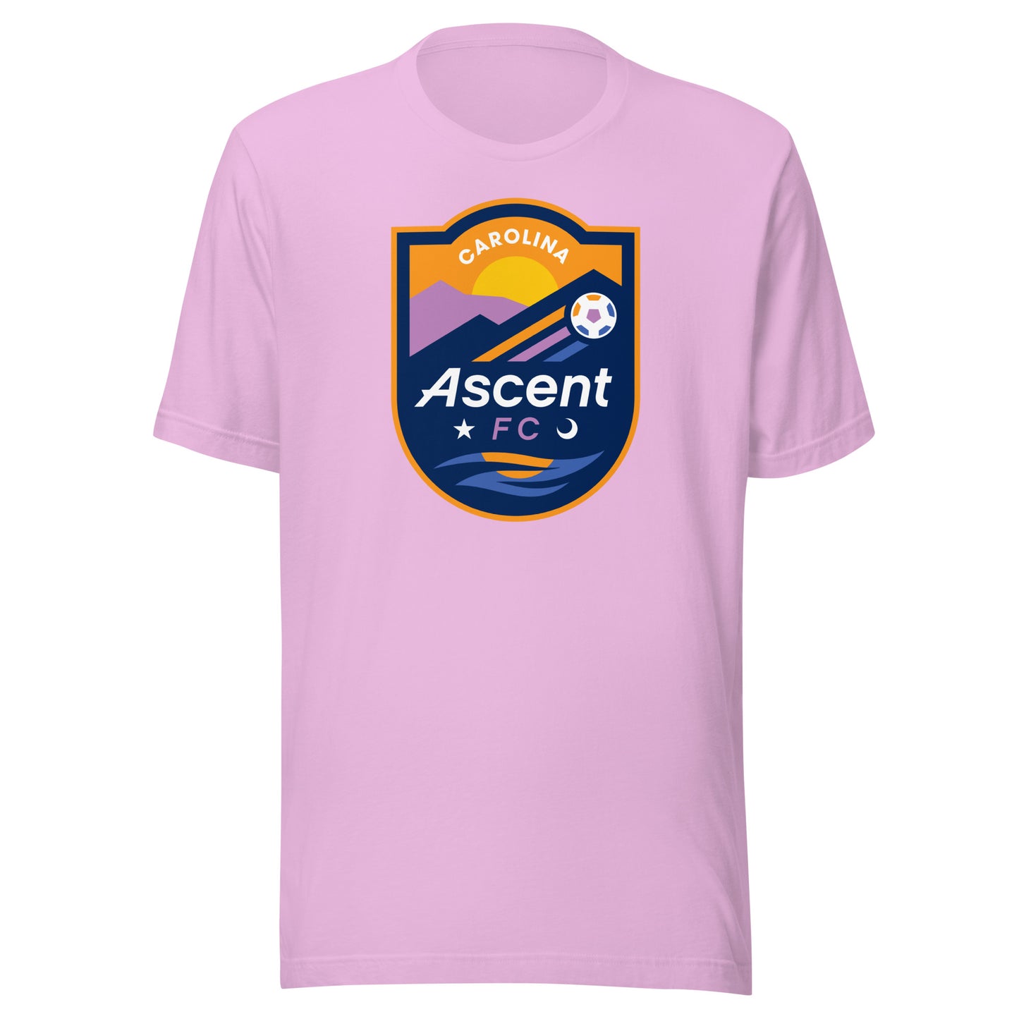 Carolina Ascent FC Crest Adult T-Shirt Heather Prism Lilac