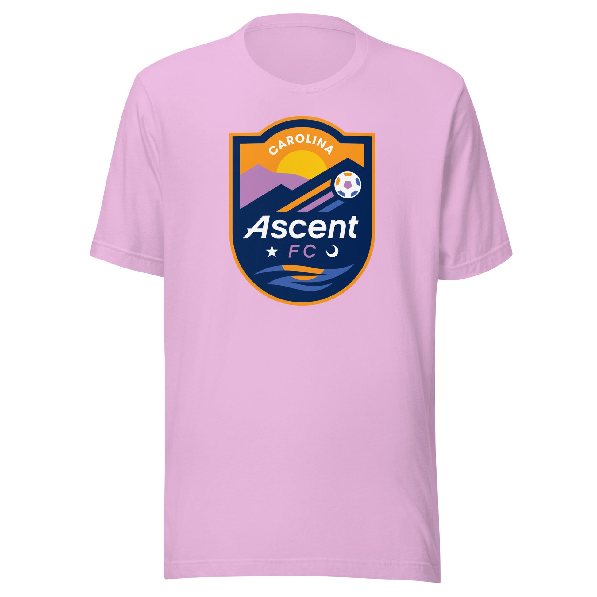 Carolina Ascent FC Crest Adult T-Shirt Heather Prism Lilac
