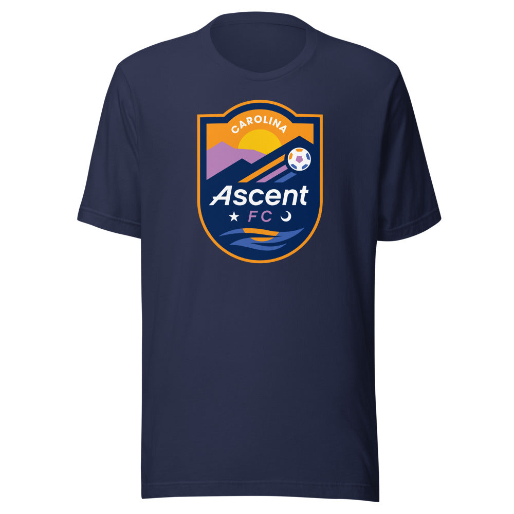 Carolina Ascent FC Crest Adult T-Shirt Navy