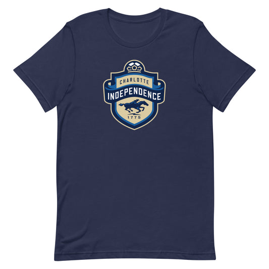 Charlotte independence crest adult t-shirt - navy