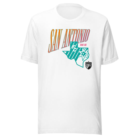 San Antonio FC Ombre Bright Adult Short Sleeve T-Shirt White