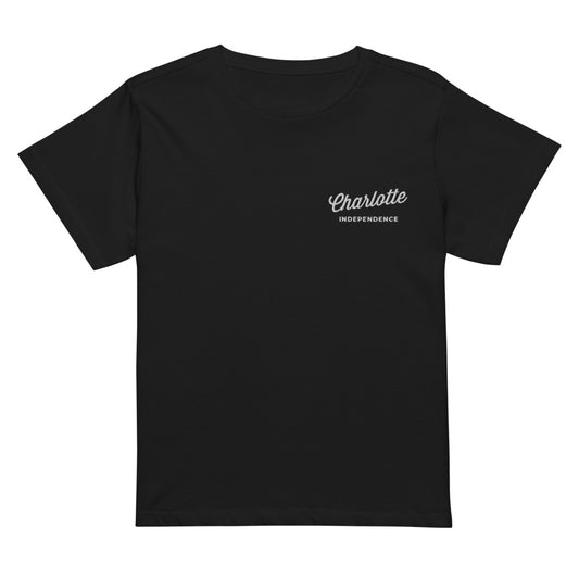 Charlotte Independence Embroidered Script Team Women's T-Shirt
