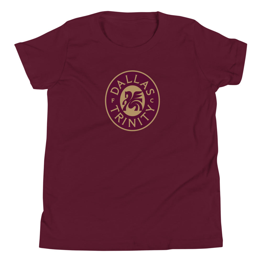Dallas Trinity FC Crest Kids T-Shirt Maroon